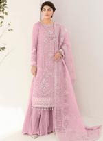 Georgette Light Pink Wedding Wear Embroidery Work Pakistani Suit